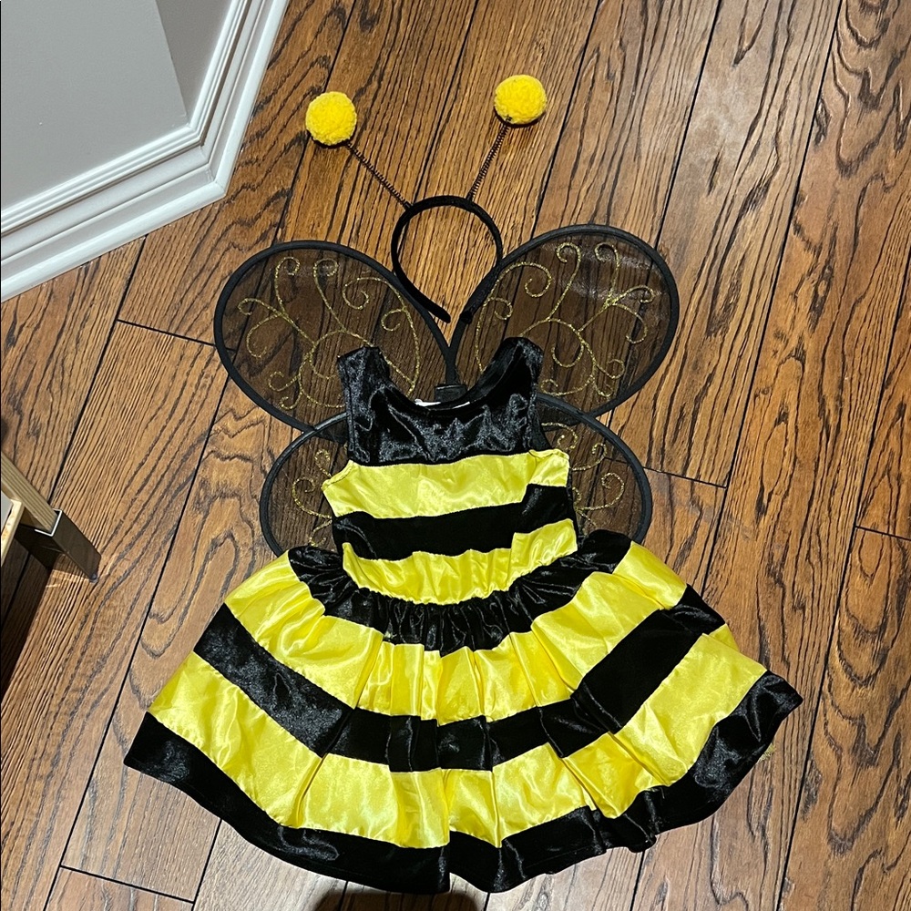 Yellow and Black Bumblebee Kids Costume Size 5T